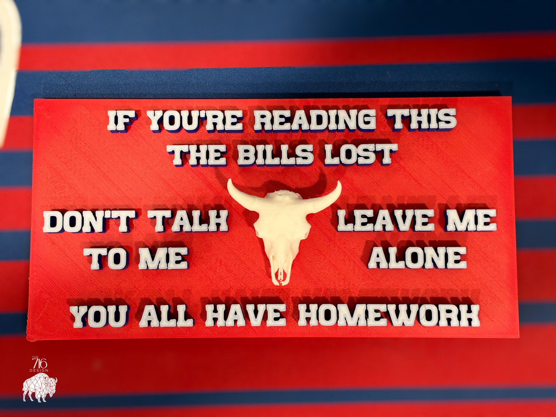 Bills lost classroom sign