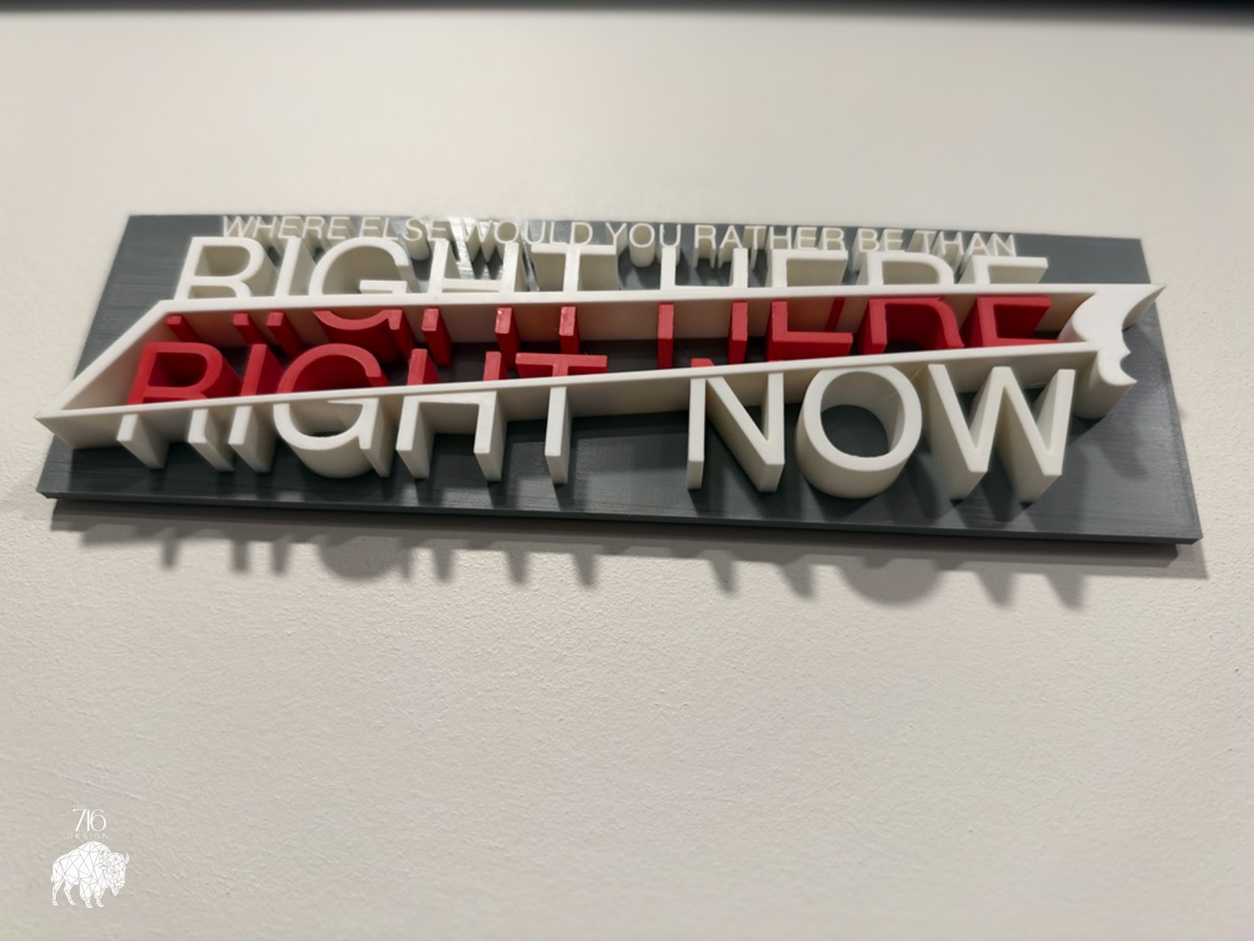 Right Here Right Now perspective lettering