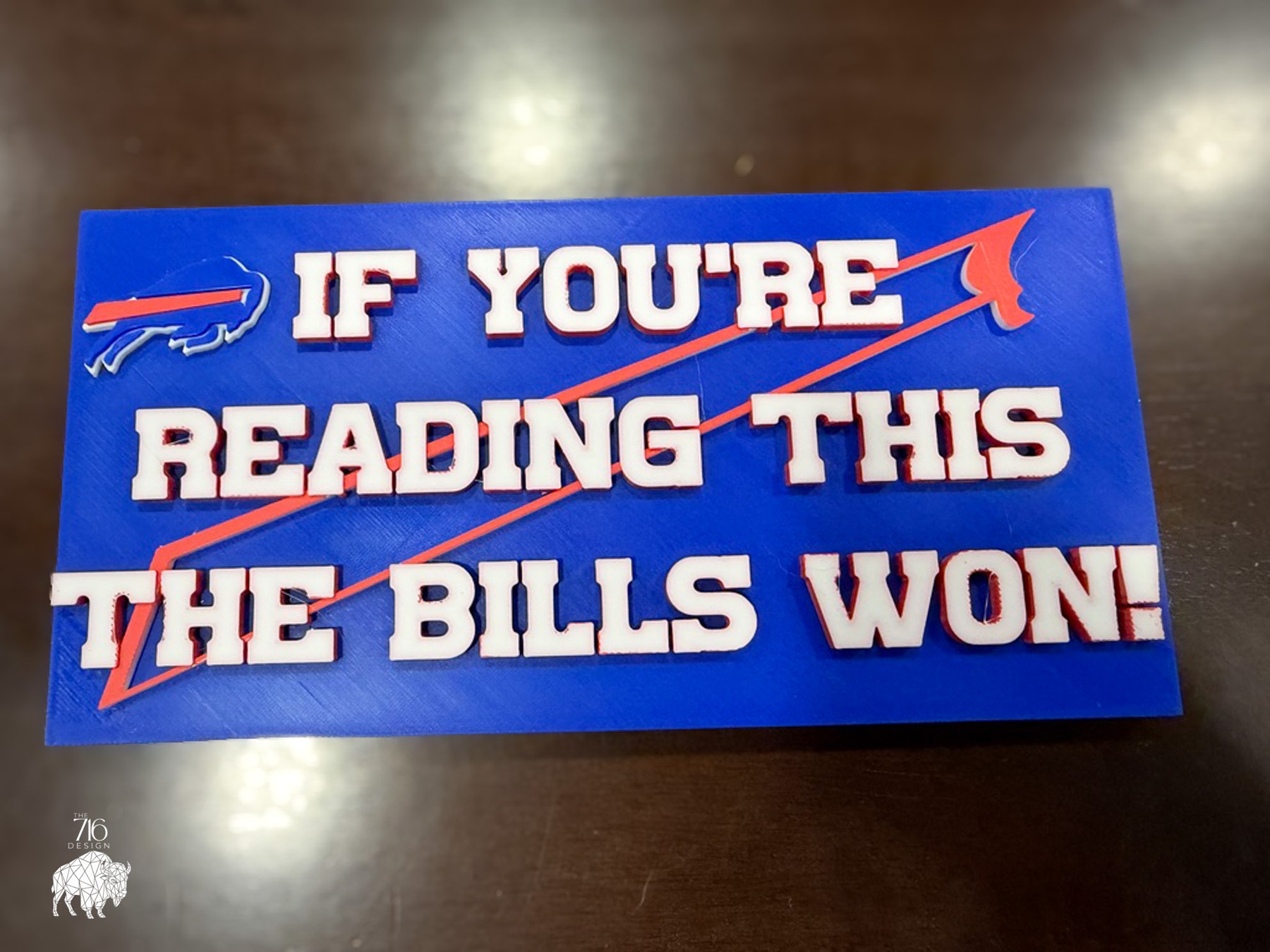 Bills won sign